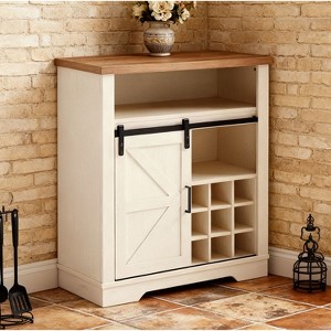 KTMBDW Farmhouse Storage Cabinet with Doors, Kitchen Pantry Cabinet, Floor Storage Cabinet Hutch Cupboard for Kitchen/Living Room, White - 1 of 4