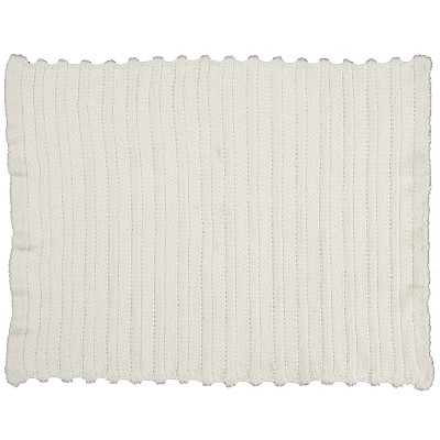 Mina Victory Throw VV190 Ivory 50" x 60"