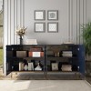 CLIHOME 4 Door Locker Accent Cabinet, 64'' Utility Storage Cabinets Credenzas Console Table With Gold Metal Legs - 3 of 4