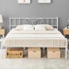 Queen Size Metal Platform Bed Frame with Headboard and Footboard, Mattress Foundation with Premium Steel Slats Support - 3 of 4
