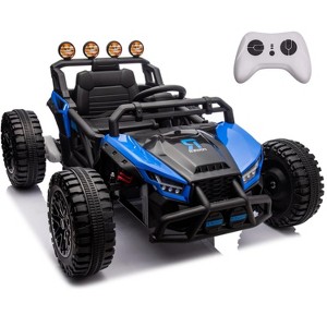 24V Ride-On UTV for Kids, Kids Ride on Car with Remote Control, Big Wheels, LED Lights, MP3, Single Seat Electric Car Toy for Boys & Girls - 1 of 4