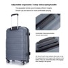 Whisen 3-Piece Set(20/24/28 in.) PP Luggage Sets Hardshell Lightweight Suitcase with TSA Lock - 3 of 4