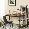 Costway Computer Desk Writing Study Table with Storage Shelves Home Office Rustic Brown - 3 of 4