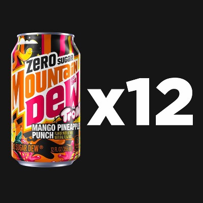 Mountain Dew Zero Trolli Mango Pineapple - 12pk/12 fl oz Cans