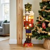 LuxenHome Lighted Nutcracker Red Soldier with Wreath, Battery Operated Christmas Decoration - 4 of 4