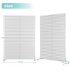 TUYOHW Metal Privacy Screen Outdoor, Decorative Privacy Panels, Freestanding Privacy Screen for Patio, Garden, Pool (White Square) - 2 of 4