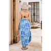 LA LEELA Women's Beachwear Summer Beach Wrap Bikini Wraps Sarong Skirt Swimsuit Swimwear Coverups Swim Cover Ups for Womens One Size Blue,Floral - 3 of 4