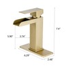 Single-Handle Waterfall Faucet for Bathroom Sink, 1-3 Hole, with Pop-Up Drain and Deck Plate. - image 4 of 4