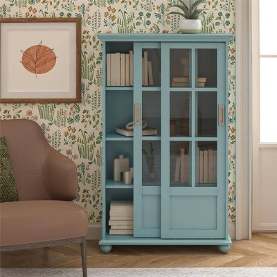 Bookcases With Glass Doors Target, 30 Inch High Bookcase With Doors