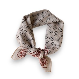 Anna-Kaci Cotton Square Neck Scarf Printed Four Seasons Versatile Fashion Accessory - 22.8IN×22.8IN - 1 of 4