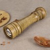 Unique Bargains Wooden Home Kitchen Hand Crank Twist Salt Spice Container Mill Grinder Shaker Bronze Tone - 2 of 4
