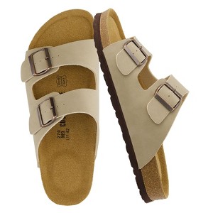 CUSHIONAIRE Men's Lane Cork Footbed Sandal with +Comfort,  Arch Support, Adjustable Straps, Casual Summer Footwear - 1 of 4