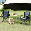 Oversized Folding Director Camping Chair, 1 Pcs Heavy Duty Portable Outdoor Chair with Aluminum Side Table & Pocket,Support 400 LBS Metal Frame - 2 of 4