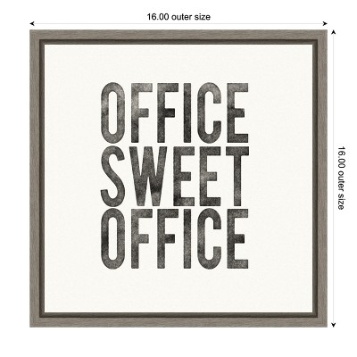 Office Sweet Office Earth Tones Canvas Typography Print