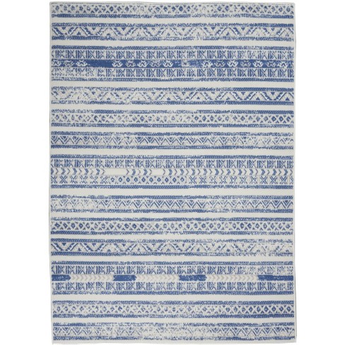 Nourison Whimsicle Whs16 Indoor Only Area Rug - Ivory Blue 4' X 6' : Target