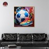 Notoriart Colorful Soccer Sneaker Splash Soccer Wall Art Framed - 2 of 4