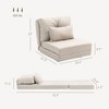 Aghana Digitals Beige 2-in-1 Convertible Floor Sofa Bed with 5-Position Adjustable Backrest, Linen - 3 of 4