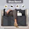 TIRAMISUBEST Hall Tree with Storage Bench - Dark Blue Entryway Organizer with Storage - 3 of 4