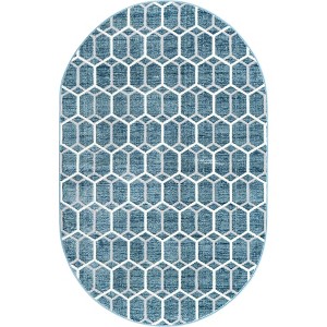 Unique Loom    Matrix Trellis Tile Area Rug - 1 of 4