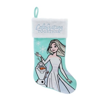 Frozen Elsa and Olaf Applique Holiday Stocking 20"