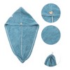 Unique Bargains Water-absorbent Embroidery Hair Towel 1 Pc - 3 of 4
