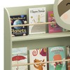 Racxily Sloth Kids Bookshelf, Front-Facing Toddler Book Display Rack with 3 Tiers, Cute Animal Design, Wooden Nursery Bookshelf for Playroom - 4 of 4