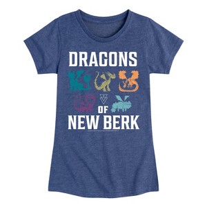 Girls' - How to Train Your Dragon - Dragons Of New Berk Fitted Short Sleeve Graphic T-Shirt - 1 of 4