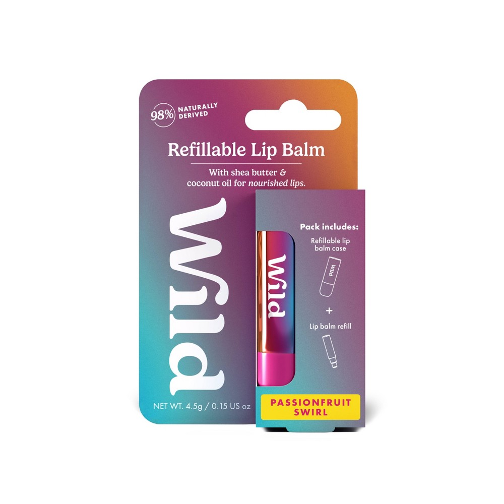 Wild Cosmetics Chrome Case Lip Balm Starter Kit – Passionfruit - 0.15oz