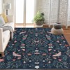 Insect Botanical Washable Area Rugs , Boho Under Table Carpet for Living Room Bedroom Dining Room Playroom Nursery Kids Room Office Farmhouse - 3 of 4