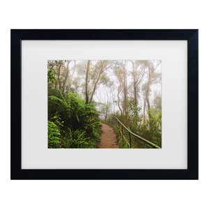 Trademark Fine Art - Beata Czyzowska Young Foggy Walk Matted Framed Art - 1 of 4