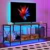 LOVSON LED TV Stand with Power Outlets & Fabric Drawers for 65-75 Inch TVs | Versatile Use in Living Room and Bedroom - 2 of 4