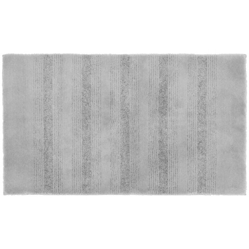 Garland Rug Traditional 4 Piece Nylon Washable Bathroom Rug Set Platinum Gray