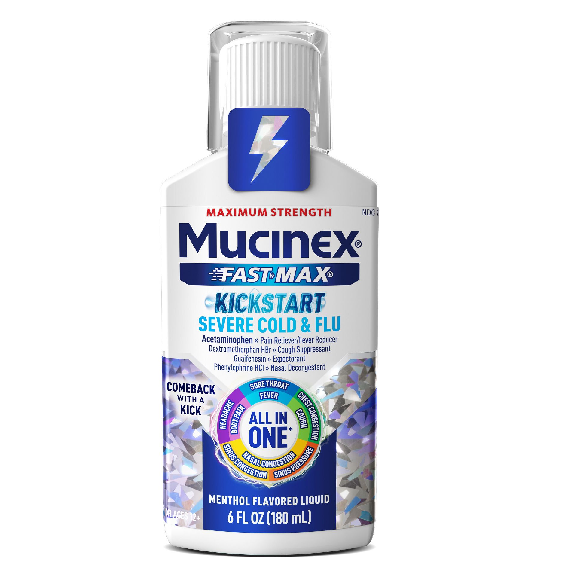 Mucinex Fast-Max Kickstart Adult Liquid Cold & Flu Treatment - 6oz