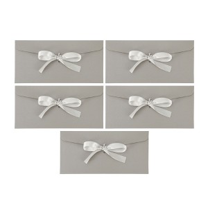 Unique Bargains Bow Tie Design Invitation Envelopes for Greeting Cards Wedding Birthday Christmas 5 Pcs - 1 of 4