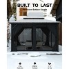 10'x12' hardtop gazebo for all weather with double metal roof, aluminum alloy frame, net, and curtain; ideal for patios, decks, and backyards. Gray. - 4 of 4