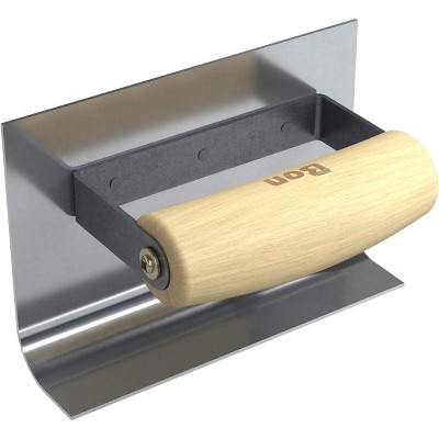 Bon Tool 22-595 Cove Tool Inside - Stainless Steel 6-inch X 1.5-inch - 3/4-inch Radius 4-inch Lip Wood Handle