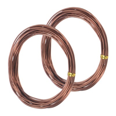 Unique Bargains Aluminum Flexible Anti-rust Bonsai Training Wire 2 Rolls
