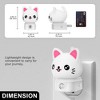 DORESshop 2-Pack 0.5W Plug-in Cat Design Night Lights, Light Sensor with Color Changing, Modern Kids Room or Nursery Accent - 3 of 4