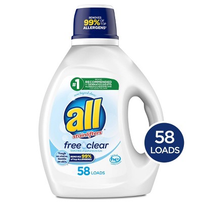 All Ultra Free Clear HE Liquid Laundry Detergents