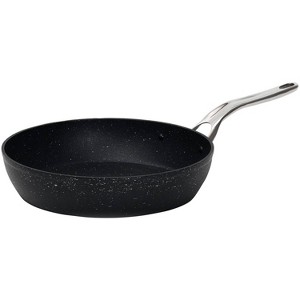 The Rock By Starfrit 12" Aluminum Fry Pan with Stainless Steel Handle Black: Dishwasher-Safe, Gas & Electric Compatible - 1 of 3