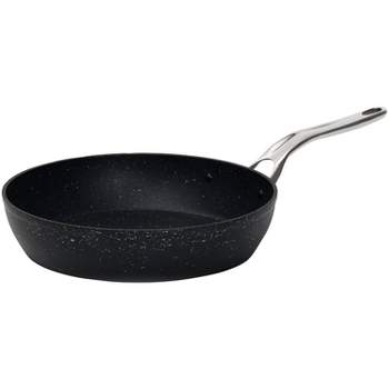 The Rock By Starfrit 12" Aluminum Fry Pan with Stainless Steel Handle Black