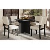 CAVINAS Dining Table Set for 4 Kitchen Table Pedestal Kitchen Table Set with 4 Upholstered Dining Chairs for  Studio, Apartment, Small Places - 4 of 4