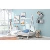 Streamdale House Bed Tent Bed Frame Twin Size Metal Floor Playhouse Bed With Slat For Kids Girls Boys - 3 of 4