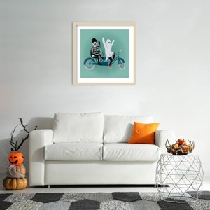 Amanti Art 25"x25" Hometown Halloween IX by Softshell Studio Wood Framed Wall Art Print - 1 of 4