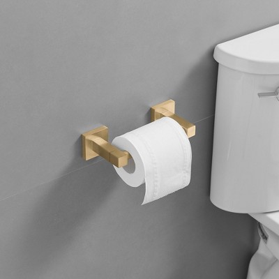 Gold Stainless Steel Wall Mounted Pivoting Toilet Paper Holder