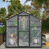 VYNXARIA 6*8 FT Greenhouse for Outdoors, Polycarbonate Greenhouse with Quick Setup Structure and Roof Vent,Aluminum Large Walk-in Greenhouse, Black - 2 of 4
