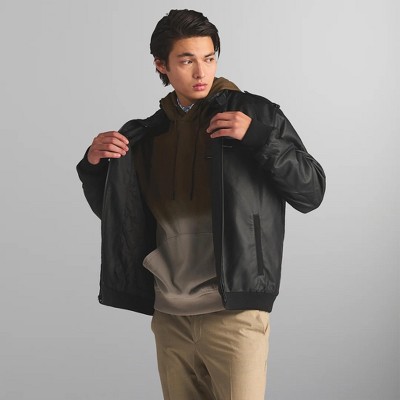 Members Only Men's Vegan Leather Iconic Racer Jacket - Medium, Black — фото 2