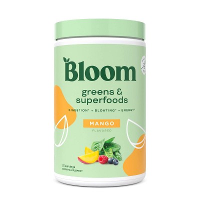 BLOOM NUTRITION Greens and Superfoods Powder - Mango - 4.8oz/25ct