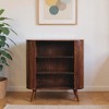 HomeRoots 39" Chestnut Solid Wood Three Tier Bookcase - 2 of 4