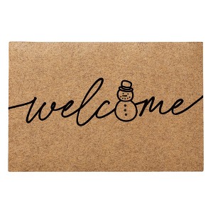 Personalization Mall Welcome Snowman 18x27 Synthetic Coir Doormat - 1 of 2